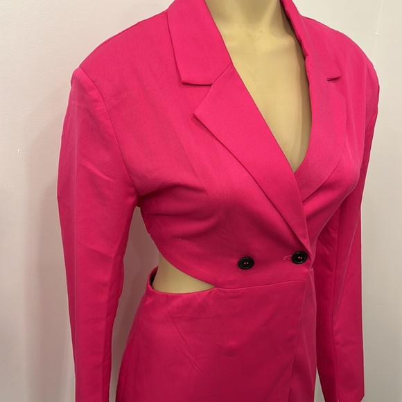 BNWOT Hot Barbie Pink Long Sleeves Blazer Dress - Picture 4 of 6